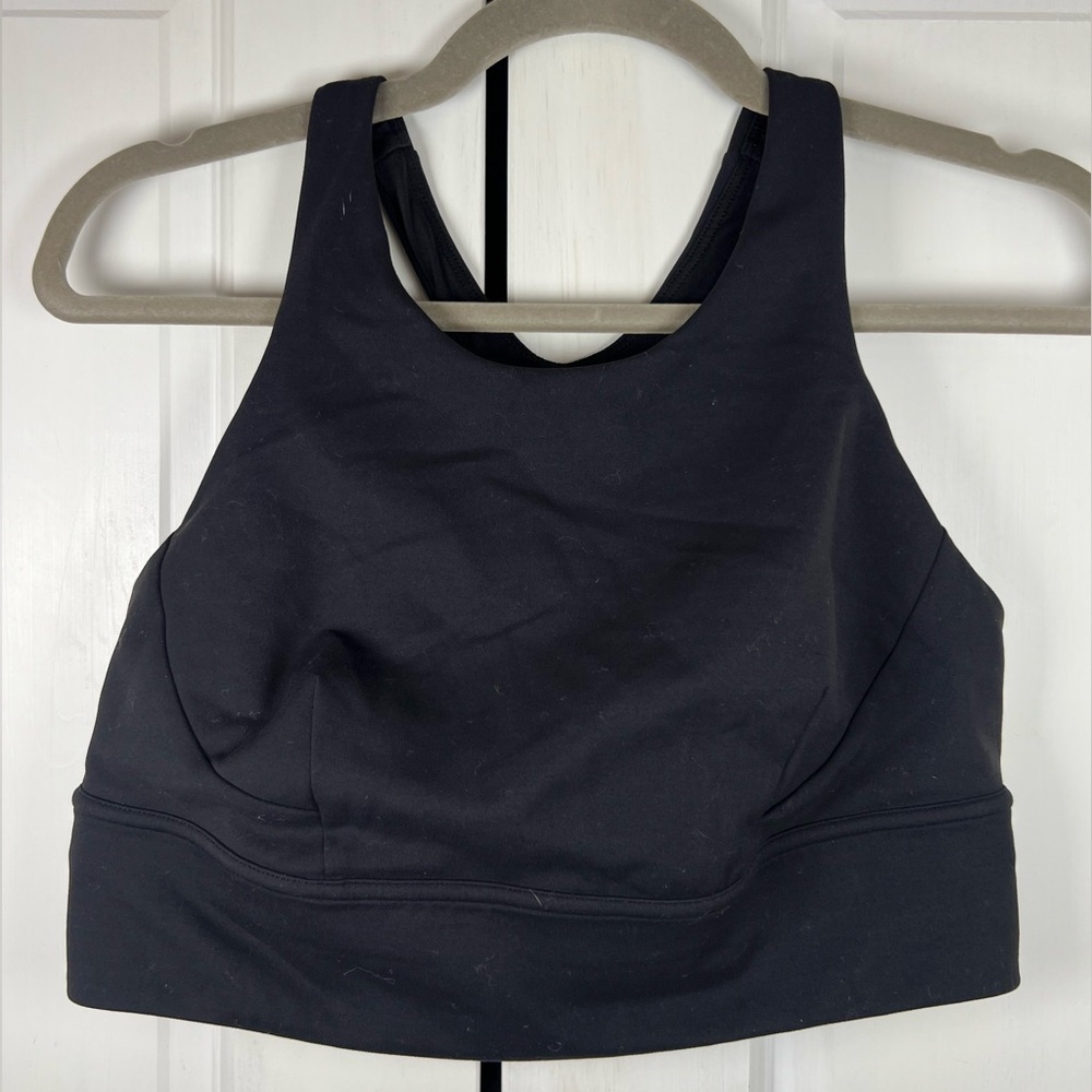 LULULEMON Great Condition Racerback Sports Top No Inserts Black Size 12